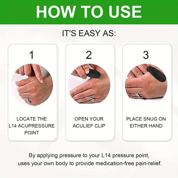 1 Pc Sugar Control Li4 Acupressure Point Clip Wearable – Headache Relief, Supporting Acupressure Relaxation, Stress Relief, Tension Relief And Hand Clip Migraine Pressure Point Clip