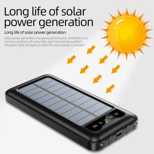 10,000mAh power bank with solar charging